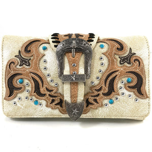 Longhorn Belt Buckle Western Women's Wallet
