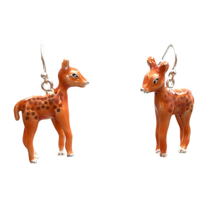 Deer Fawn Shaped Epoxy Earrings