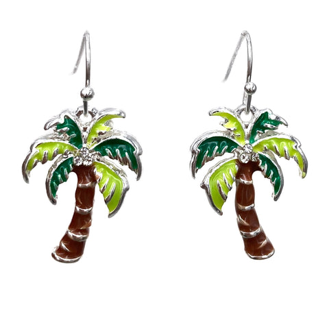 Palm Tree Shaped Epoxy Earrings