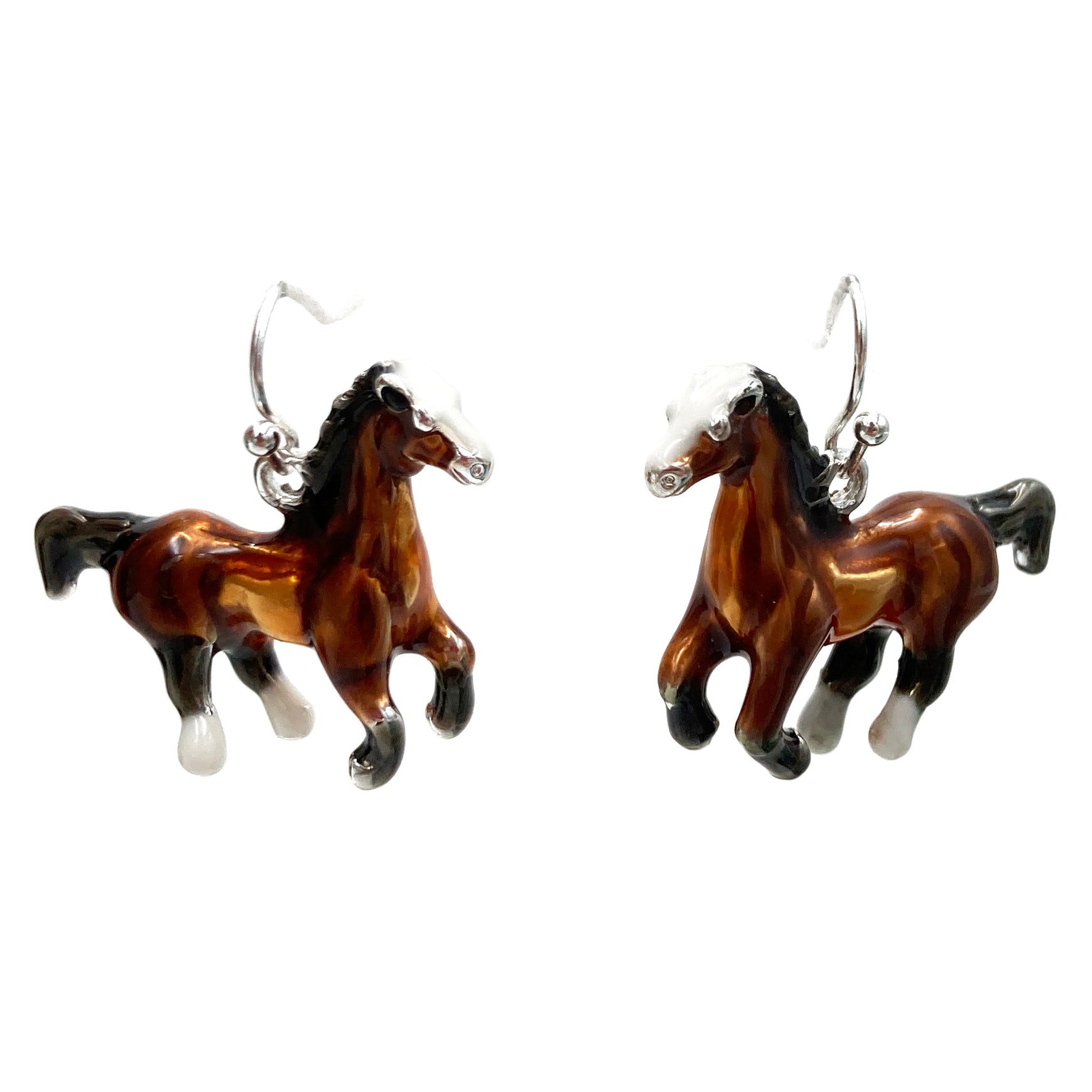 Horse Shaped Epoxy Earrings