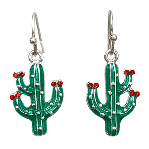 Cactus Shaped Epoxy Earrings