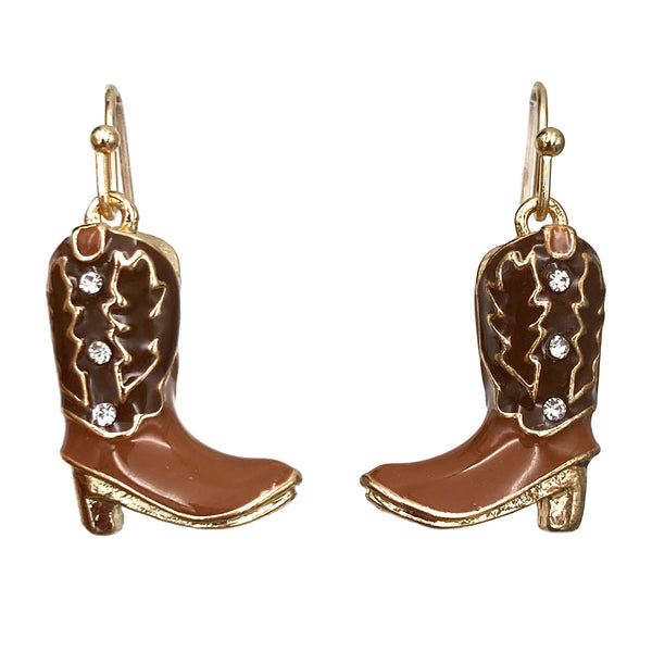 Western Boots Shaped Epoxy Earrings