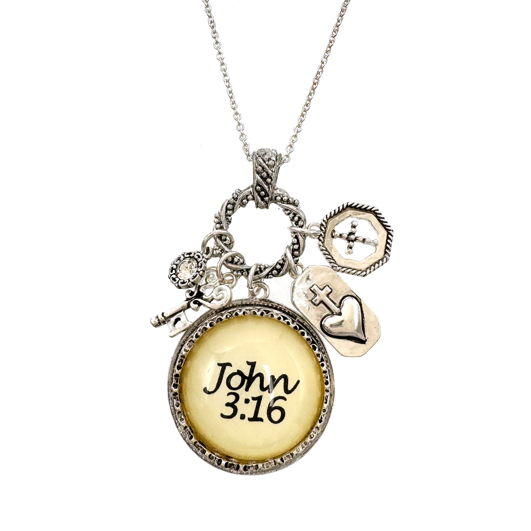 John 3:16 Religious Charms Necklace