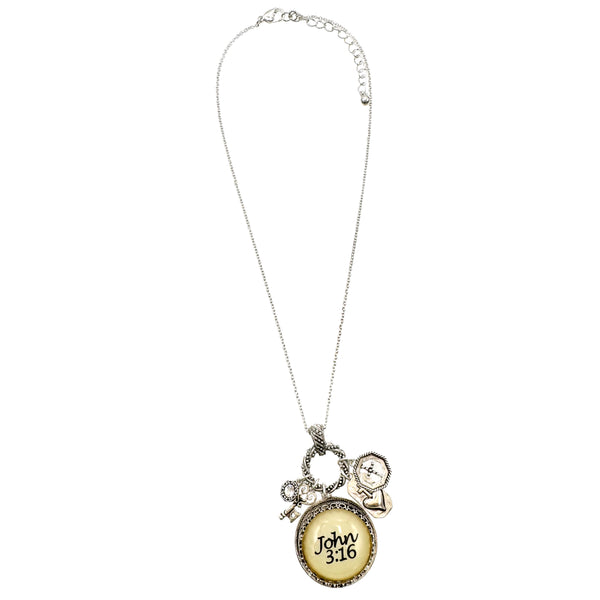 John 3:16 Religious Charms Necklace