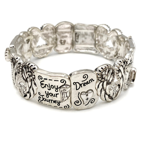 Angel Wings Fly Dream Courage Journey Stretch Bracelet