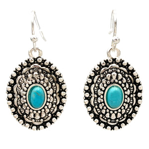 Turquoise Oval Earrings