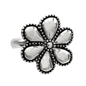 Silver Flower Ring