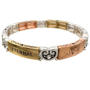 Eternal Love Tritone Stretch Bracelet