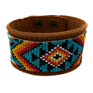 Native Tribal Southwestern Suede Leather Wrap Bracelet