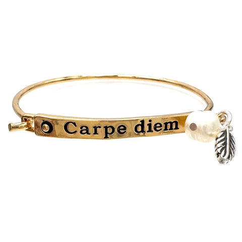 Carpe Diem Gold Bangle