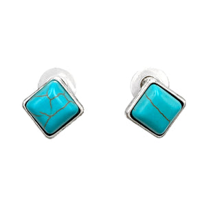 Turquoise Square Stud Earrings