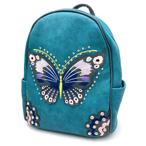 Butterfly Embroidery Women's Small Backpack