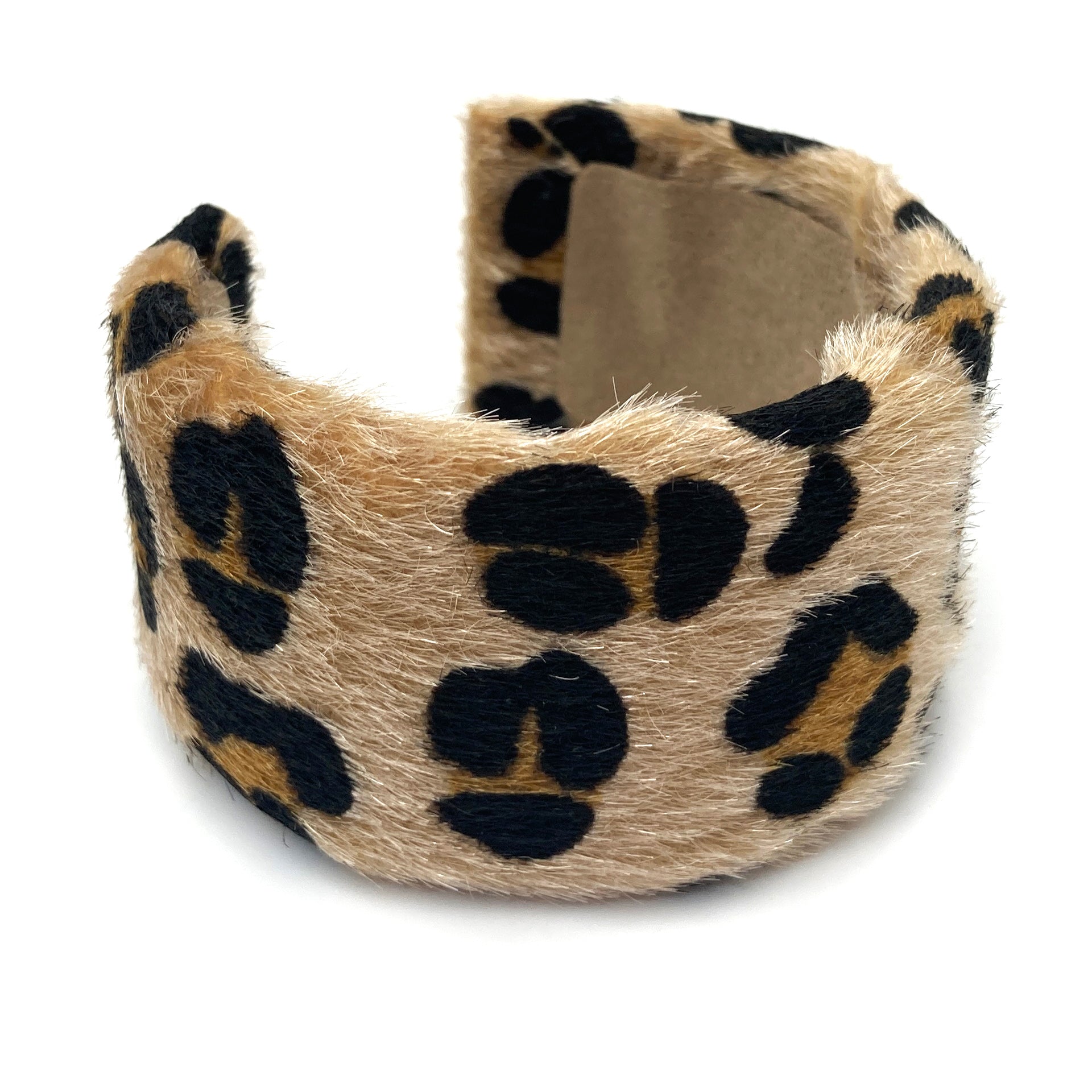 Leopard Spot Print Faux Fur Cuff