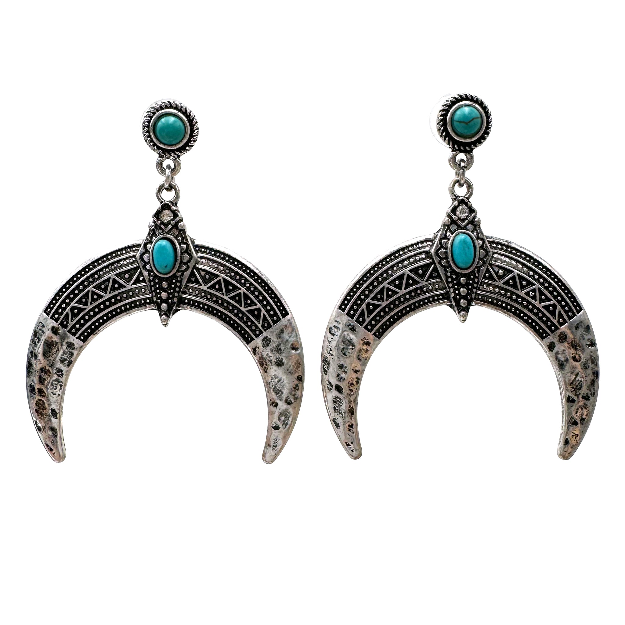 Navajo Crescent Shape Moon Earrings