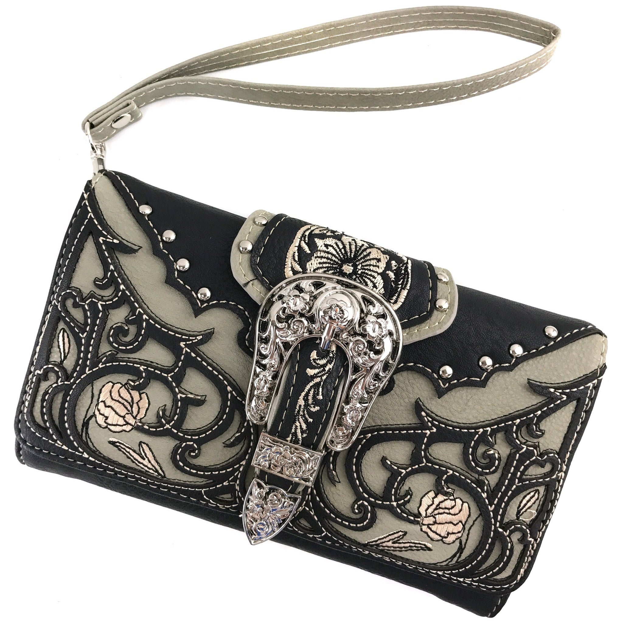 Western Floral Vine Wallet