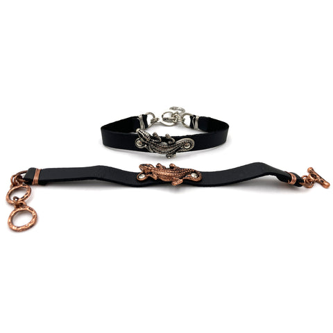 Alligator Crocodile Leather Wrap Bracelet