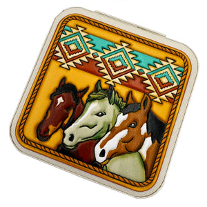 Aztec Horses Southwestern Jewelry Box