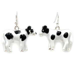 Cow Shaped Epoxy Earrings