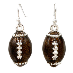 Football Shaped Epoxy Earrings