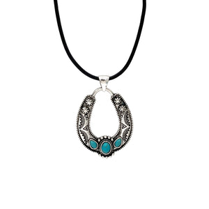 Cord Necklace with Native Horseshoe Pendant