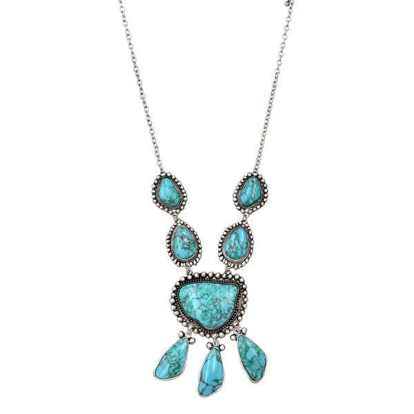 Turquoise Stones Chunky Necklace