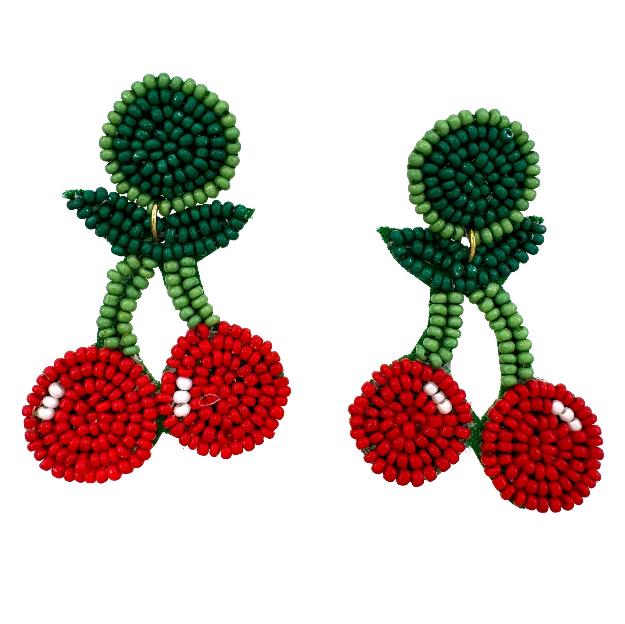 Cherry Seed Bead Earrings