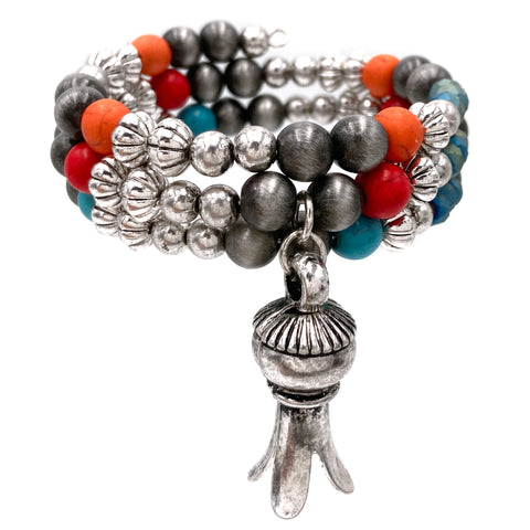 Navajo Beads Southwestern Wrap Bracelet