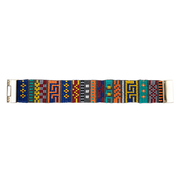 Southwestern Native Pattern Beaded Wrap Bracelet