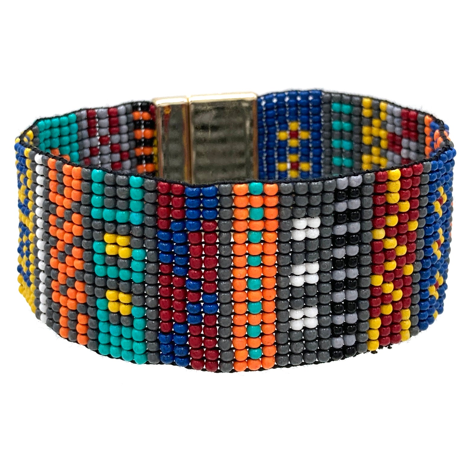 Southwestern Native Pattern Beaded Wrap Bracelet