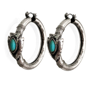 Western Arrowhead Hoop Huggie Earrings