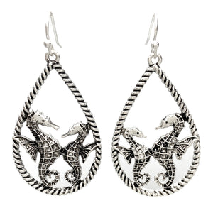 Seahorse Duo Teardrop Earrings