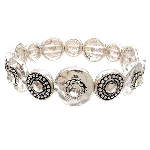 Western Metal Circle Stretch Bracelet