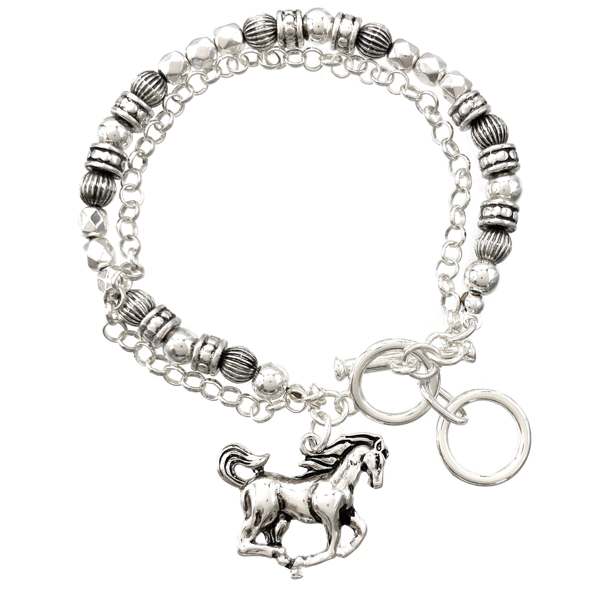 Horse Charm Chain Link Bracelet