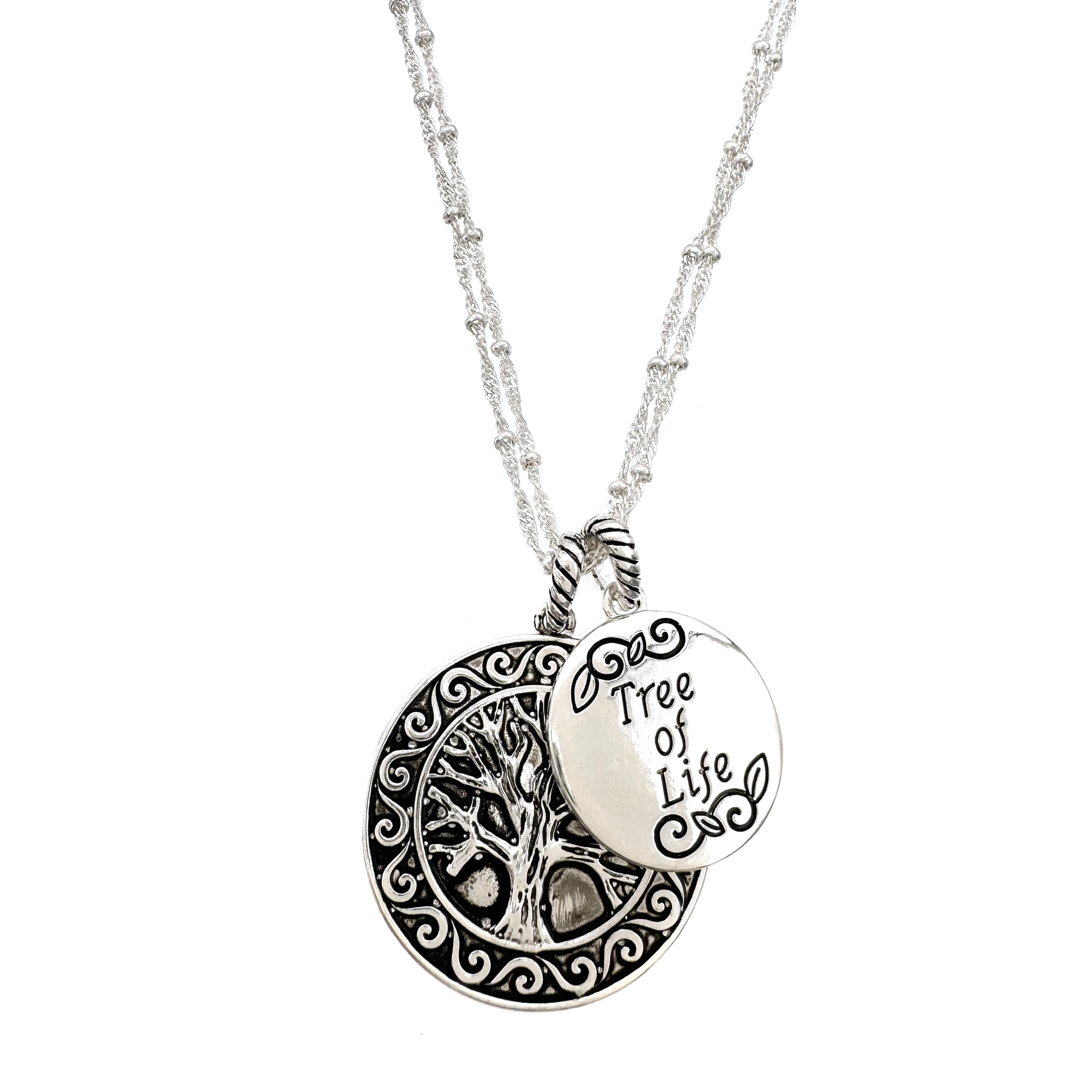 Tree of Life Coin Pendant Necklace