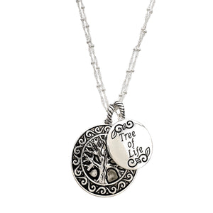 Tree of Life Coin Pendant Necklace