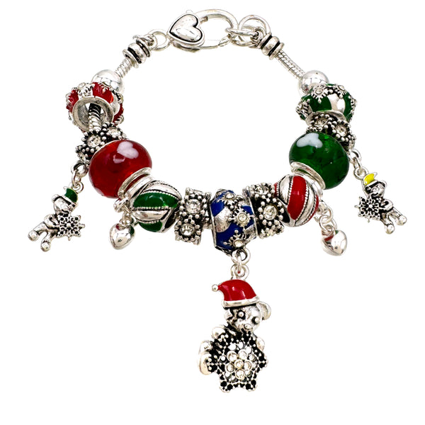 Christmas Charms and Beads Bracelet