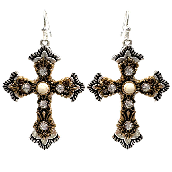 Roman Cross Earrings