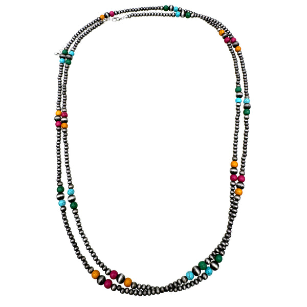 Navajo Beads Versatile Long 60 inch Necklace