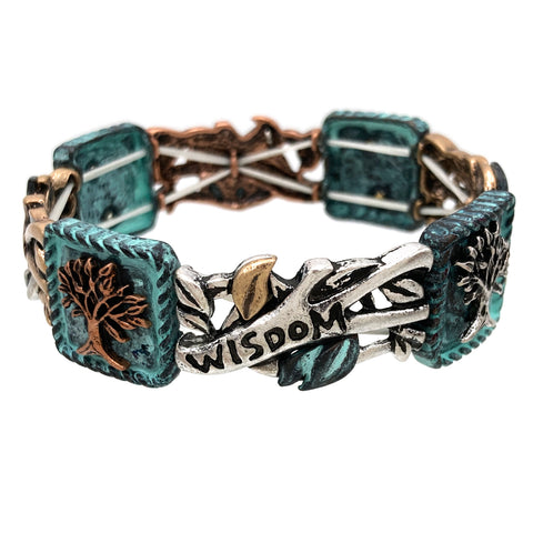 Wisdom Tree of Life Charms Stretch Bracelet