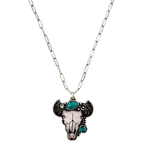 Longhorn Skull Necklace