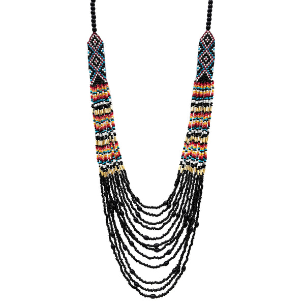 Navajo Seed Bead Beadwork Layered Bohemian Necklace