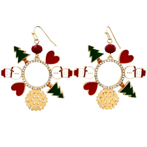 Christmas Icons Circle Earrings