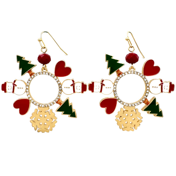 Christmas Icons Circle Earrings