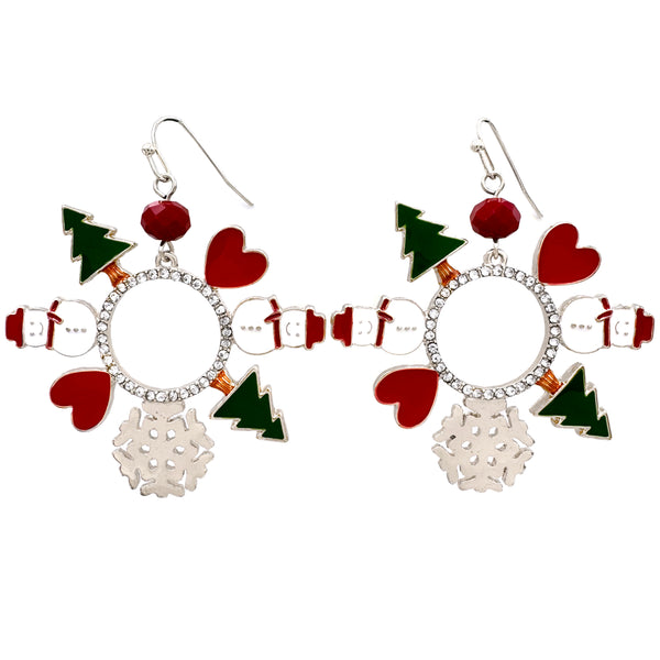 Christmas Icons Circle Earrings