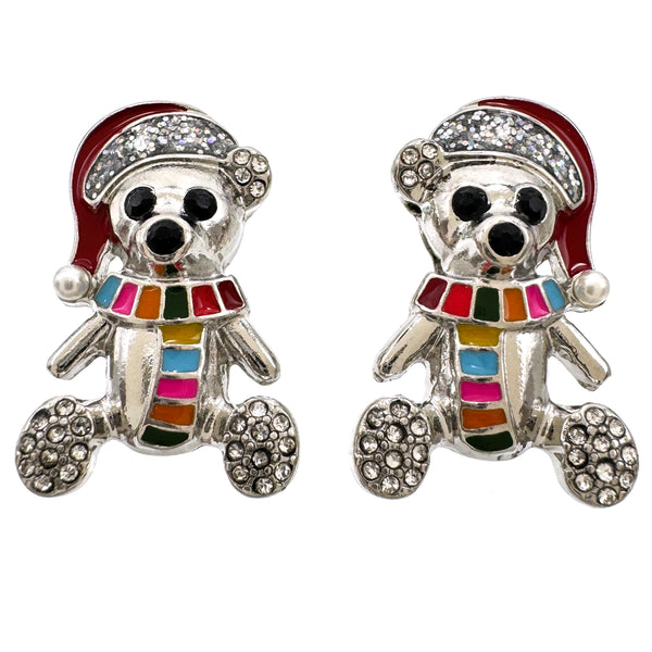 Christmas Teddy Bear Earrings