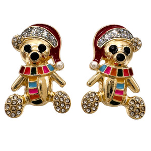 Christmas Teddy Bear Earrings