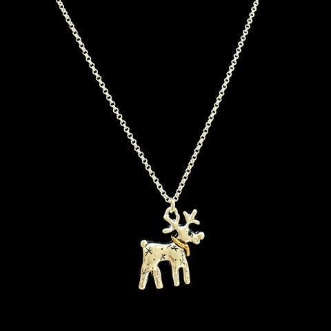 Christmas Reindeer Snowflakes Necklace