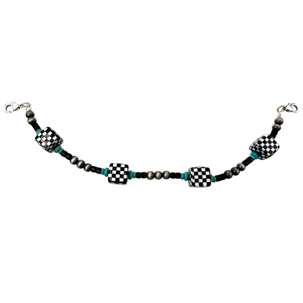 Checkered Cube Navajo Bead Trucker Cap Chain