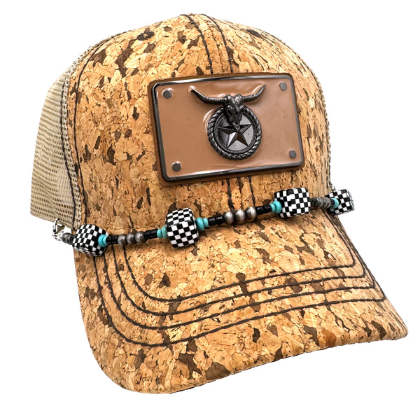 Checkered Cube Navajo Bead Trucker Cap Chain