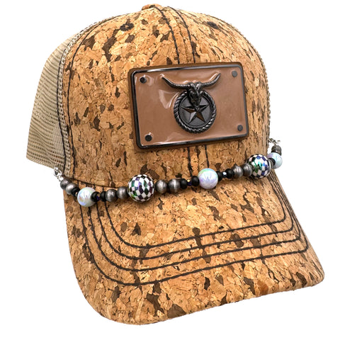 Checkered Ball Navajo Bead Trucker Cap Chain